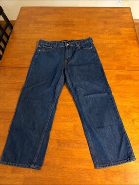 GAP Women's Dark Blue Cropped Straight Jeans